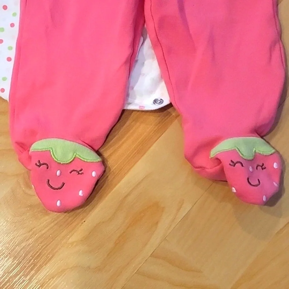 Carter's 6 month strawberry baby matching set
